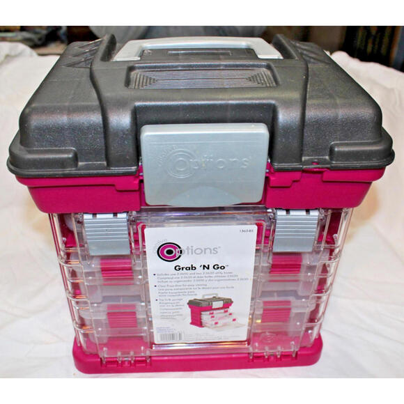 Creative Options 1363-85 Grab N’ Go Pro-Latch Rack Organizer Magenta Craft Items
